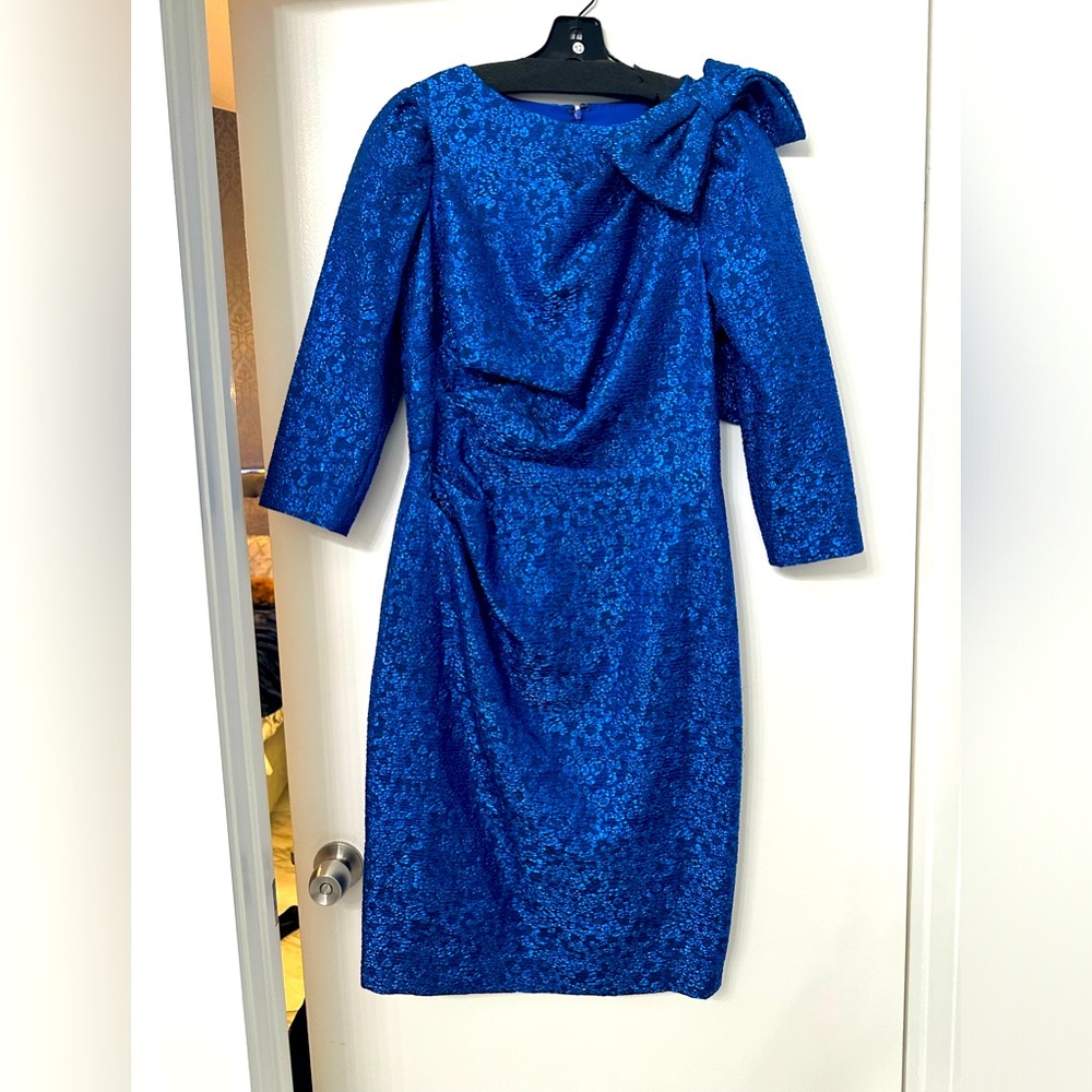 Rickie Freeman Teri Jon blue cocktail dress size 12